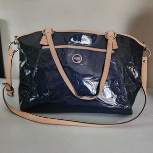 Coach Navy and Tan Women's Bag